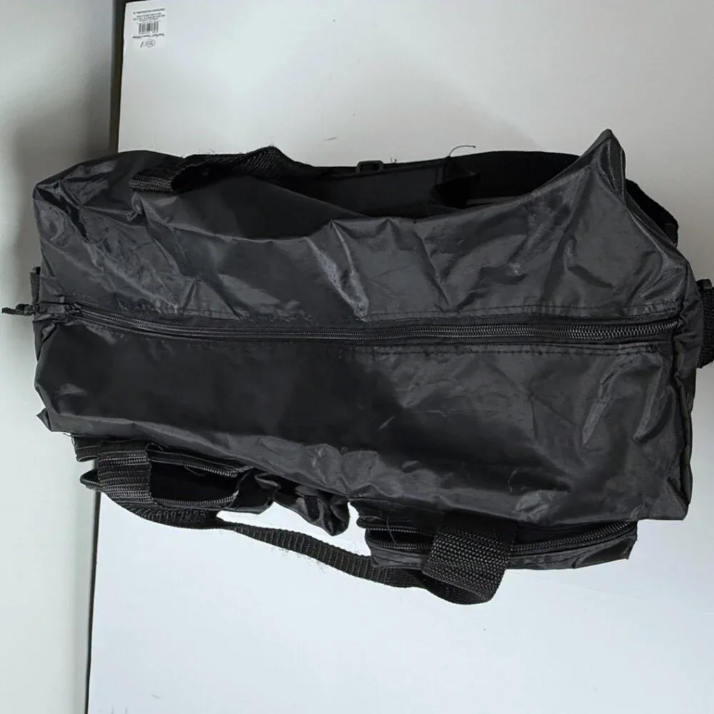 Vintage Cruising World Multi Pocket Black Tote Travel Duffel Bag Promotional